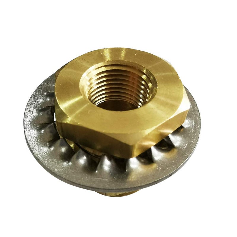 Legines Brass 1/2" NPT Female Bulkead Coupling Bulk head Pipe Fitting Bulkhead Anchor Tank Fitting, 1-1/2" Length (Pack of 2) - Image 5